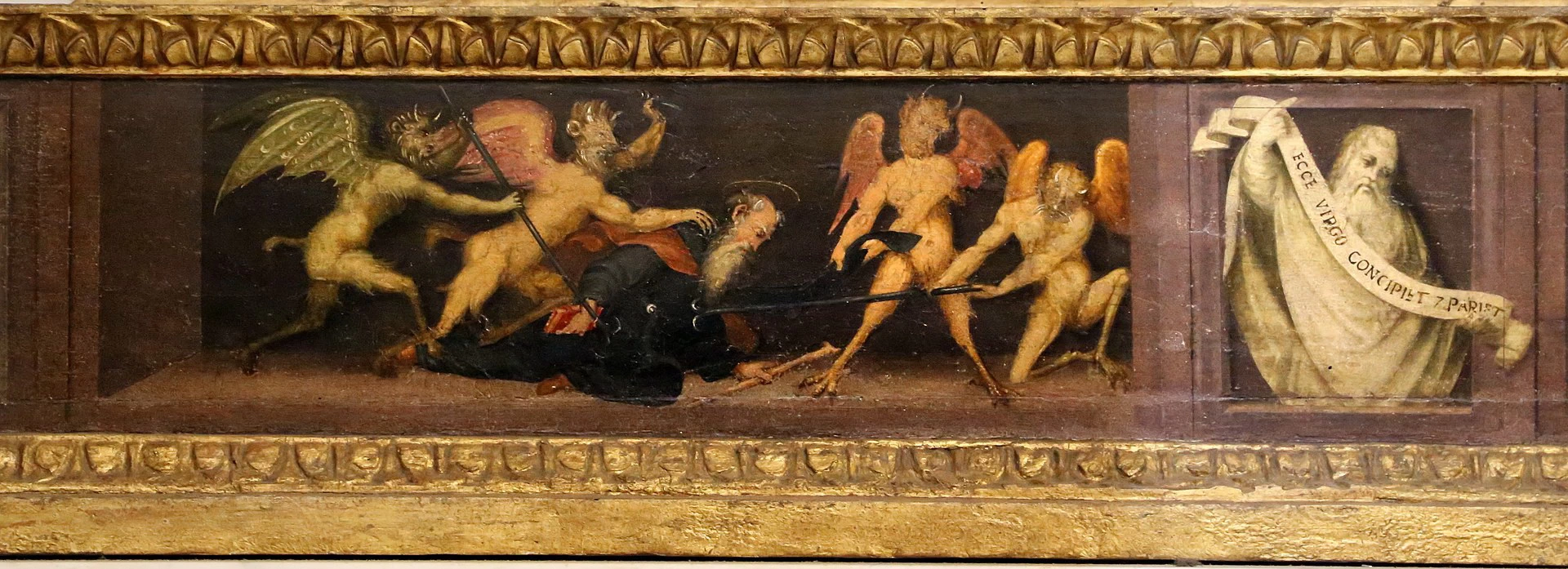 Predella all'adorazione dei pastori di Santi di Tito - San Giuseppe Firenze